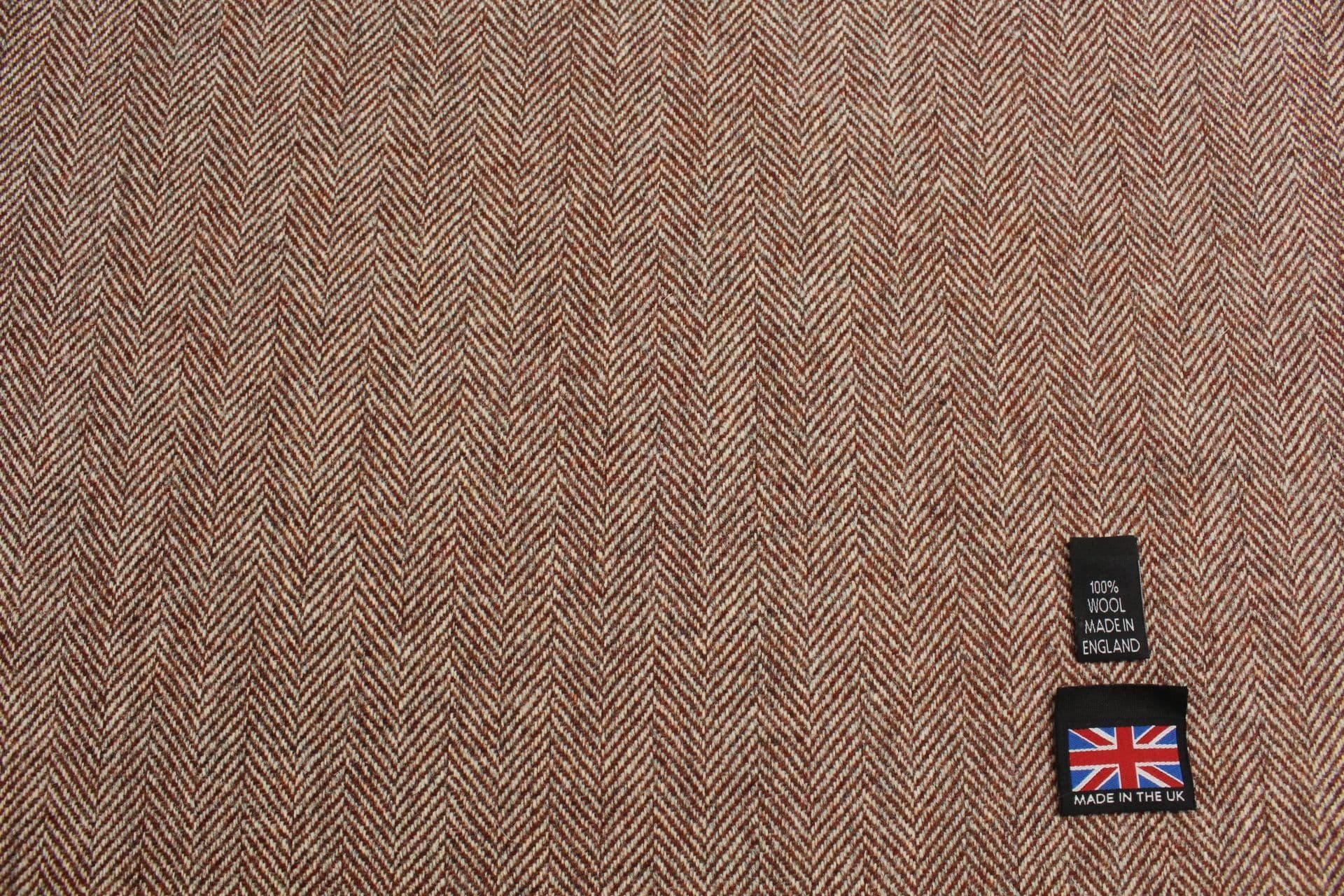 100 Pure New Wool Herringbone Tweed Fabric DL83