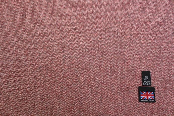 100% Pure New Wool Herringbone Tweed Fabric | DL85