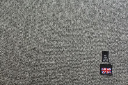 100% Pure New Wool Herringbone Tweed Fabric | DL86