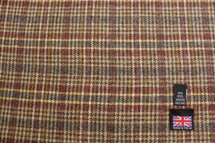 100% Pure New Wool Shetland Tweed Gun Club Check| DL96