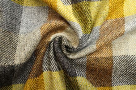 100% Wool Tweed Block Check Design Fabric | DQ99