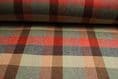 100% Wool Tweed Block Check Design Fabric | DR11