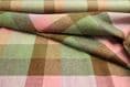 100% Wool Tweed Block Check Design Fabric | DR15
