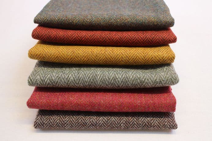 British Tweed 100% Wool Fat Quarter Bundle 18