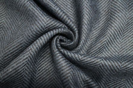 Heavyweight Pure New Wool Herringbone Tweed Fabric | DQ95