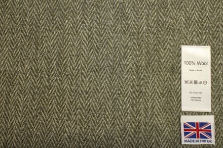 Heavyweight Pure New Wool Herringbone Tweed Fabric | DR58