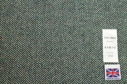 Heavyweight Pure Wool Herringbone Tweed Fabric | DR89