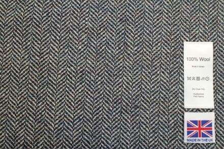 Heavyweight Pure Wool Herringbone Tweed Fabric | DR91