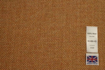 Heavyweight Pure Wool Herringbone Tweed Fabric | DR98