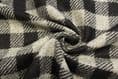Pure New Wool Block Check Tweed Fabric | DM92