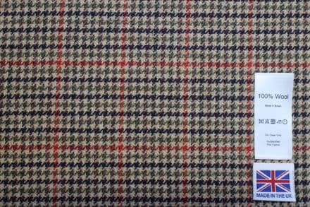 Pure New Wool Gun Club Design Tweed Fabric | DR70
