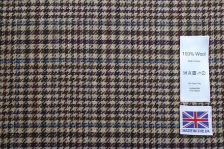 Pure New Wool Gun Club Design Tweed Fabric | DR72