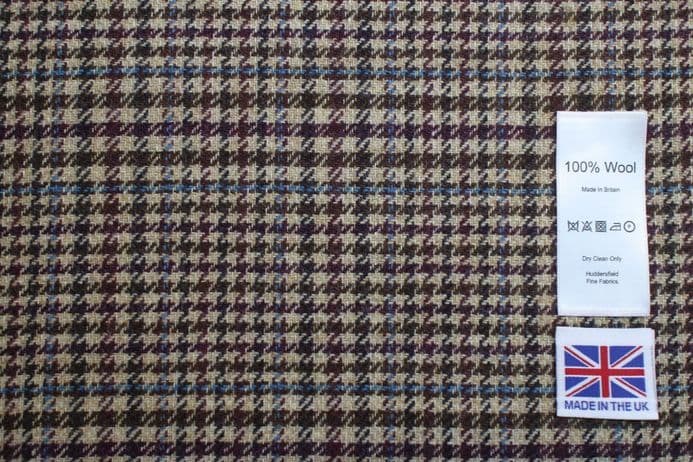 Pure New Wool Gun Club Design Tweed Fabric | DR72
