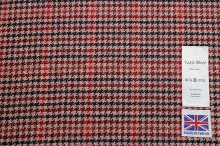 Pure New Wool Gun Club Design Tweed Fabric | DR73