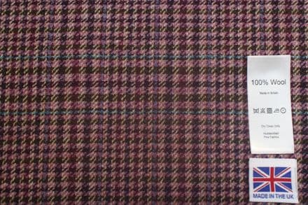 Pure New Wool Gun Club Design Tweed Fabric | DR74