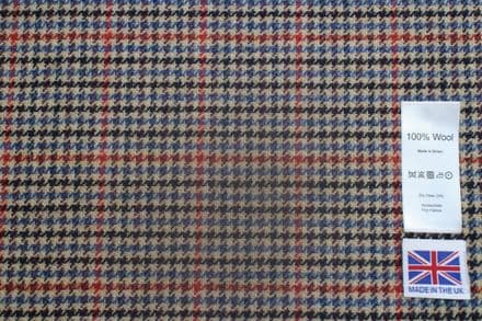 Pure New Wool Gun Club Design Tweed Fabric | DR75