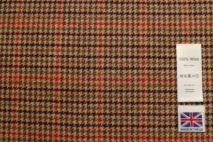 Pure New Wool Gun Club Design Tweed Fabric | DR86