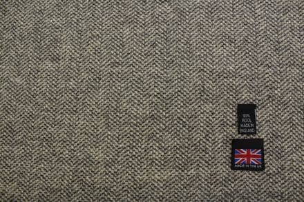 Pure New Wool Large Herringbone Tweed Fabric | DL23