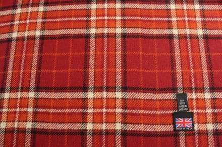 Pure New Wool Plaid Tweed Fabric | DM54