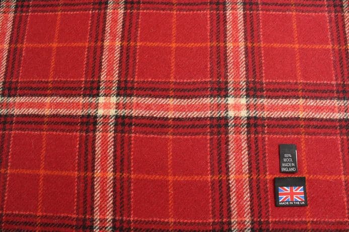 Pure New Wool Plaid Tweed Fabric | DM55