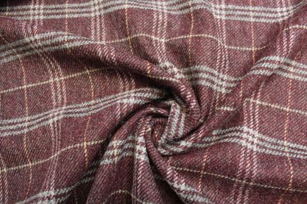 Pure New Wool Plaid Tweed Fabric | DQ63