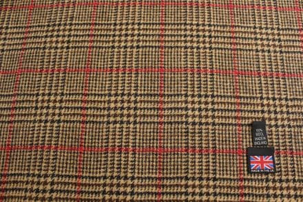 Pure New Wool Tweed Glen Check Fabric | DM22