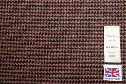 Pure Wool Dogtooth Tweed Fabric | DR96