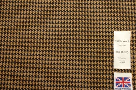 Pure Wool Dogtooth Tweed Fabric | DS01