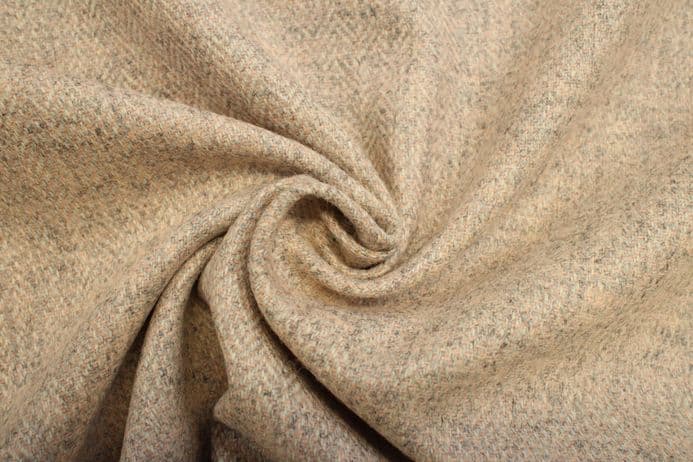 Pure Wool Herringbone Tweed Fabric | DQ93