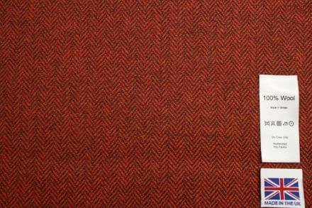 Pure Wool Herringbone Tweed Fabric | DR38
