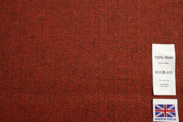 Pure Wool Herringbone Tweed Fabric | DR38