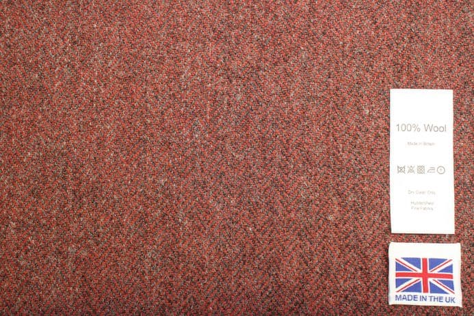 Pure Wool Herringbone Tweed Fabric | DR54