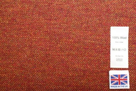Pure Wool Herringbone Tweed Fabric | DR83