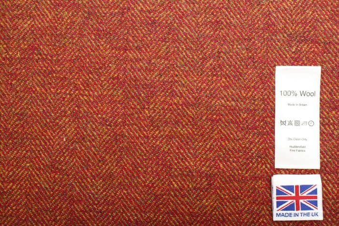 Pure Wool Herringbone Tweed Fabric | DR83