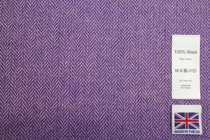 Pure Wool Herringbone Tweed Fabric | DR90