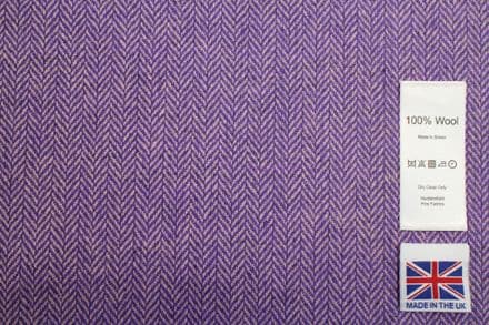 Pure Wool Herringbone Tweed Fabric | DR90