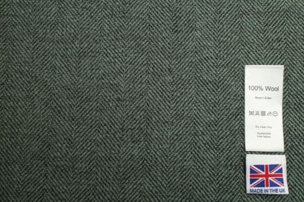 Pure Wool Large Herringbone Tweed Fabric | DS04