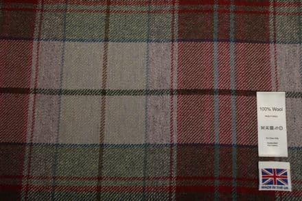 Pure Wool Plaid Tweed Fabric | DR32