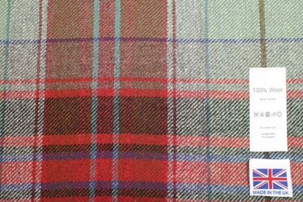 Pure Wool Plaid Tweed Fabric | DR49