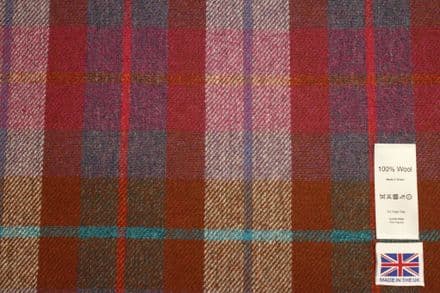 Pure Wool Plaid Tweed Fabric | DR60