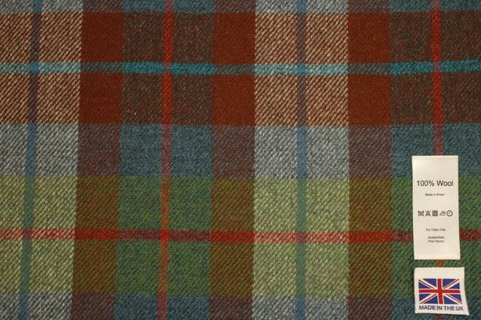 Pure Wool Plaid Tweed Fabric | DR62