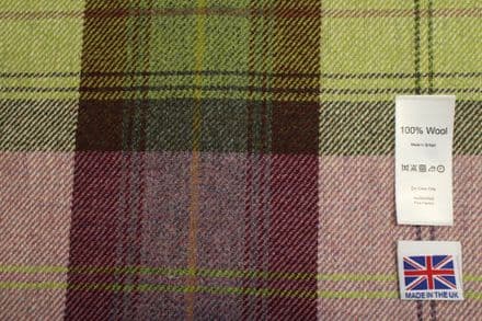 Pure Wool Plaid Tweed Fabric | DS07