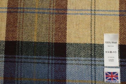 Pure Wool Plaid Tweed Fabric | DS08