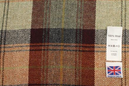 Pure Wool Plaid Tweed Fabric | DS09