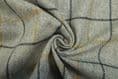 Tweed Windowpane Check Design Fabric 100% Wool | DR19
