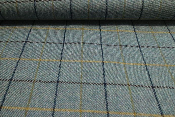 Tweed Windowpane Check Design Fabric 100 Wool DR20