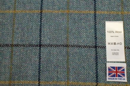 Tweed Windowpane Check Design Fabric 100% Wool | DR20