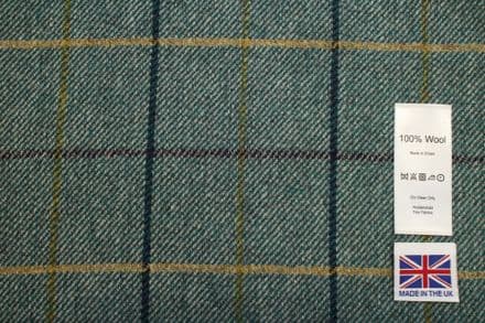 Tweed Windowpane Check Design Fabric 100% Wool | DR21