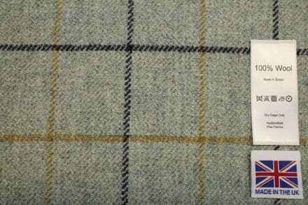 Tweed Windowpane Check Design Fabric 100% Wool | DR22