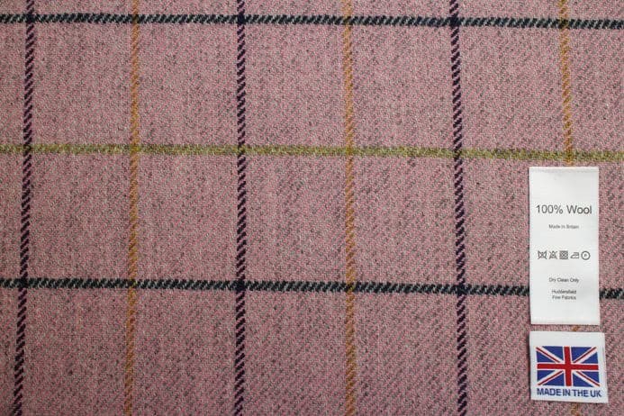 Tweed Windowpane Check Design Fabric 100% Wool | DR25